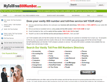 Tablet Screenshot of mytollfree800number.com